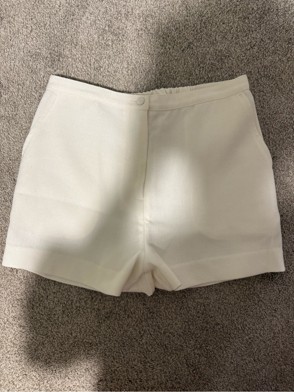 Ciao Lucia Cream High-Waist Tailored Shorts